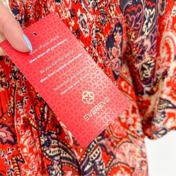 Evereve Braeve Floral Boho Peasant Top - Picture 4 of 4